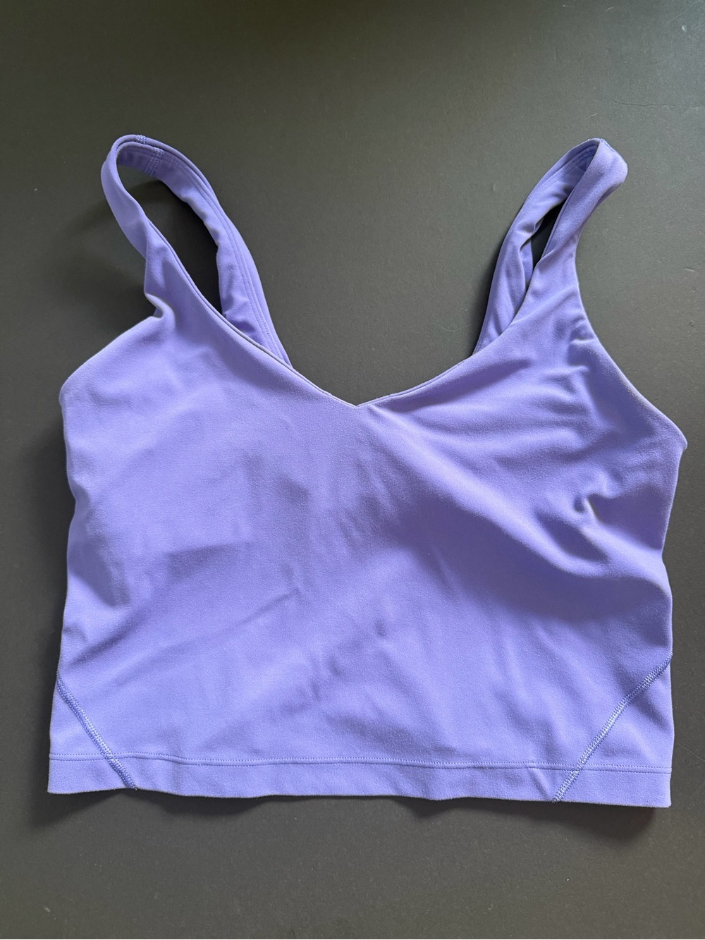 Lululemon purple crop bra tank size 8